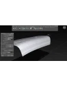 Alias con la paleta de superficies, el cuadro Surface Fillet Control y un filete con control de flujo