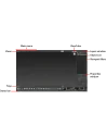 Interfaz de Mudbox rotulada: menú, vistas, ViewCube, ventana de capas, propiedades y bandejas de herramientas