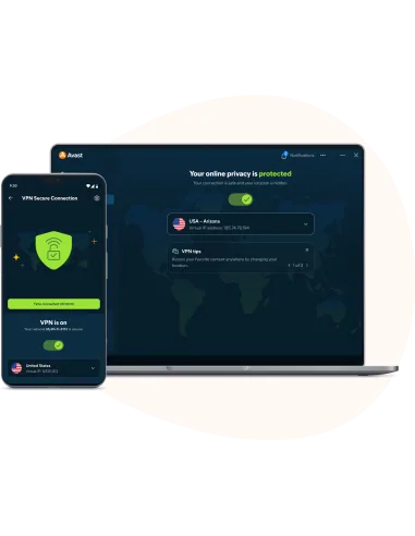Avast Ultimate: VPN con la conexión activa en el PC y en el móvil