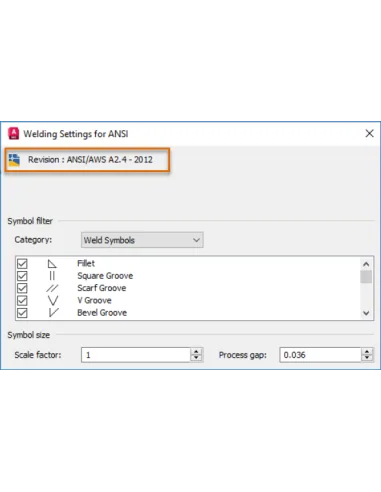 AutoCAD Mechanical 2023: ajustes de soldadura ANSI con la revisión ANSI/AWS A2.4-2012
