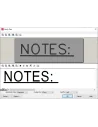 AutoCAD Raster Design: cuadro Verificar texto con el reconocimiento de texto impreso NOTES: de un escaneo