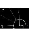 AutoCAD Raster Design: polilínea raster y arco sobre un escaneo bitonal listos para convertir a vectores