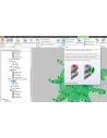 Pestaña Autodesk Nastran en Inventor con cargas, restricciones y malla, y el árbol de modelo con resultados
