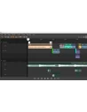 Sequencer rediseñado de Maya 2027 con pistas de vídeo V1 y V2, pistas de audio y controles de reproducción
